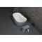 Aqua Eden 51.56 L, 28.38 W, Glossy White/Matte Gray, Solid Surface White Stone VRTSS513026WG - alternate 2
